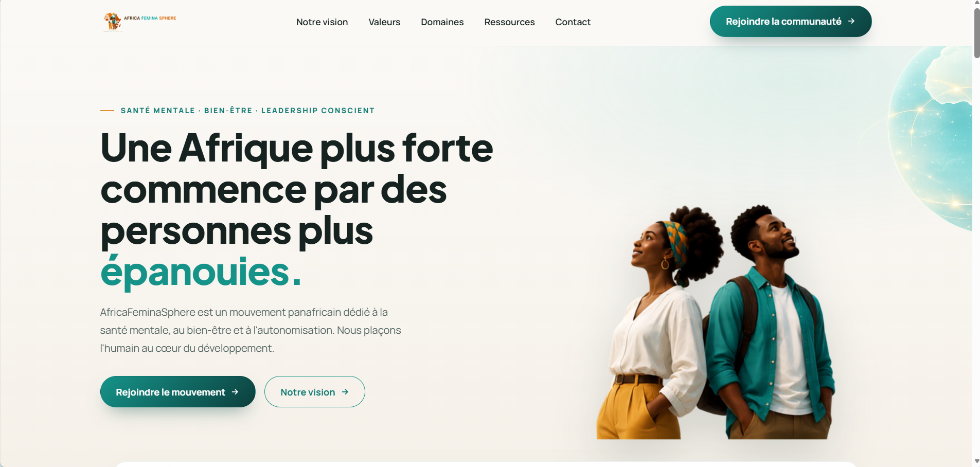 Aperçu du site AfricaFeminaSphere